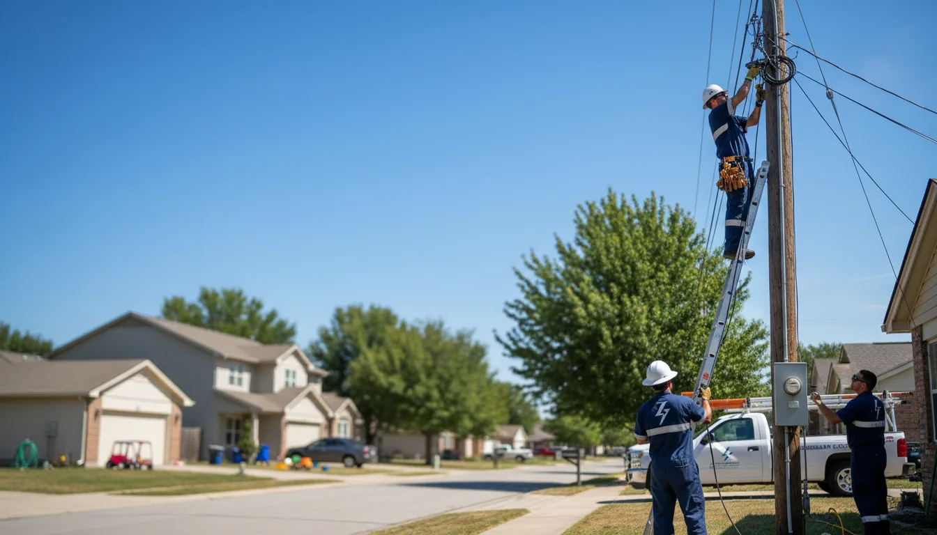 Residential electrician providing installation services in Saint Louisville, OH